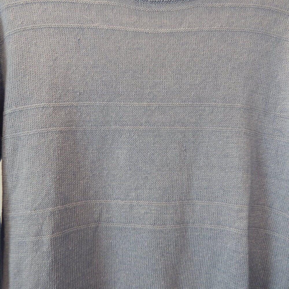 Kinross Wave Blue Linen Crewneck Sweater XS 100% Linen - Picture 3 of 7